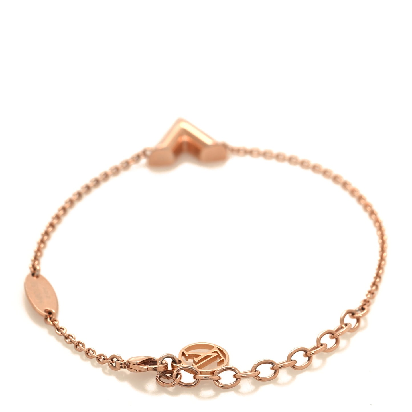 Brass Pink Gold Finish Essential V Bracelet