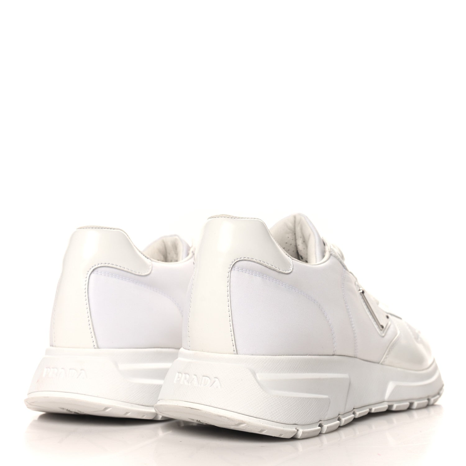 Prada Re-Nylon Spazzolato Triangle Mens Prax 01 45mm Sneakers 8 White 5 of 9