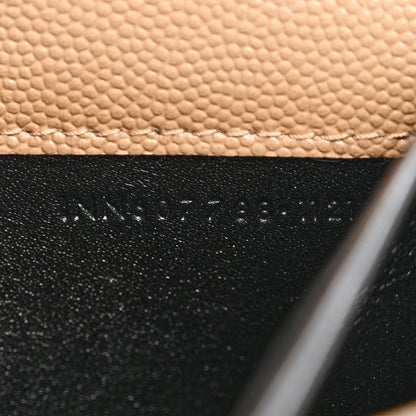 Saint Laurent Grain De Poudre Monogram Uptown Chain Wallet Dark Beige 10 of 16