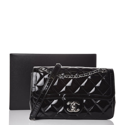 Chanel Patent Quilted Small Coco Shine Flap Black 11 of 11