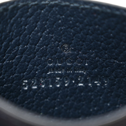 Gucci GG Supreme Monogram Textured Dollar Calfskin Web Ophidia Card Holder Beige Blue 7 of 15