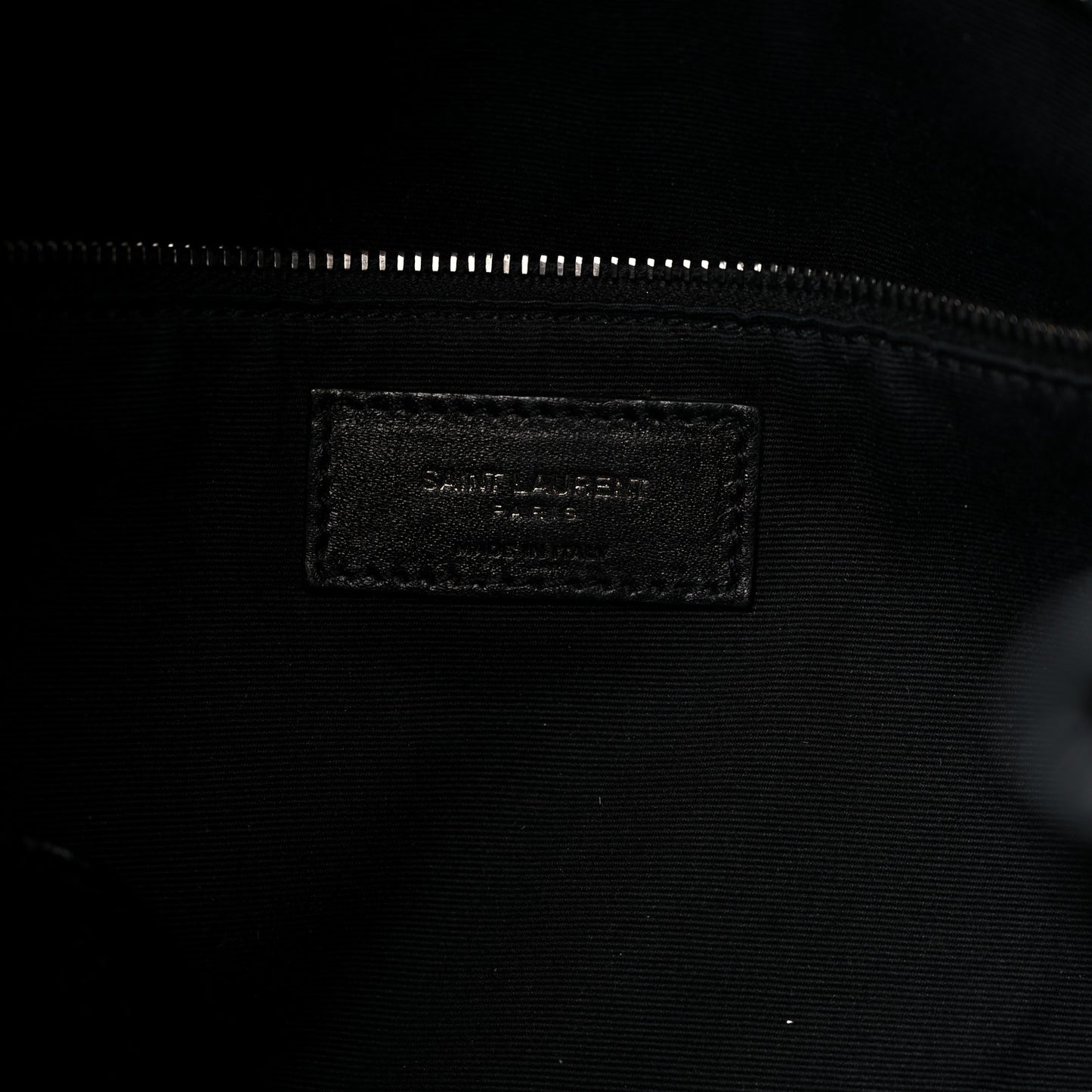 Crinkled Calfskin Matelasse Monogram Niki Shoulder Bag Black