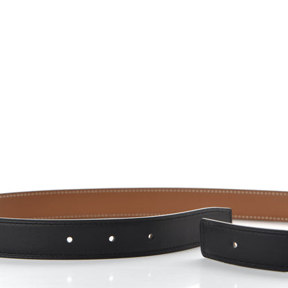 Hermes Swift Epsom 24mm Belt Strap 80 Black Gold 5 of 6