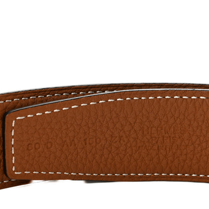 Hermes Box Togo 32mm Belt Strap 80 32 Black Gold 5 of 5
