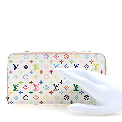 Louis Vuitton Monogram Multicolor Zippy Wallet White Litchi 2 of 7