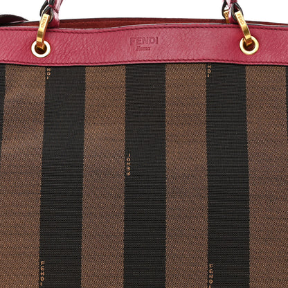 Fendi Pequin Vitello Shoulder Tote Tobacco Amarena 8 of 16