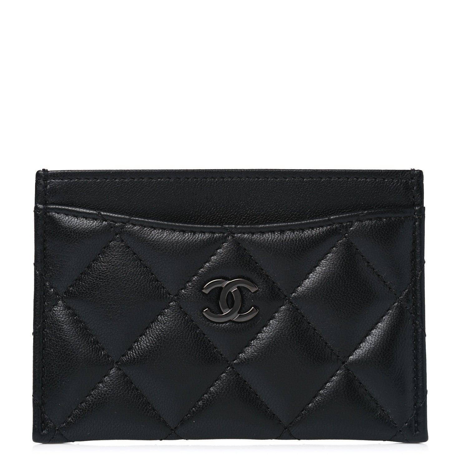 Chanel Lambskin Quilted Card Holder So Black 1 of 4
