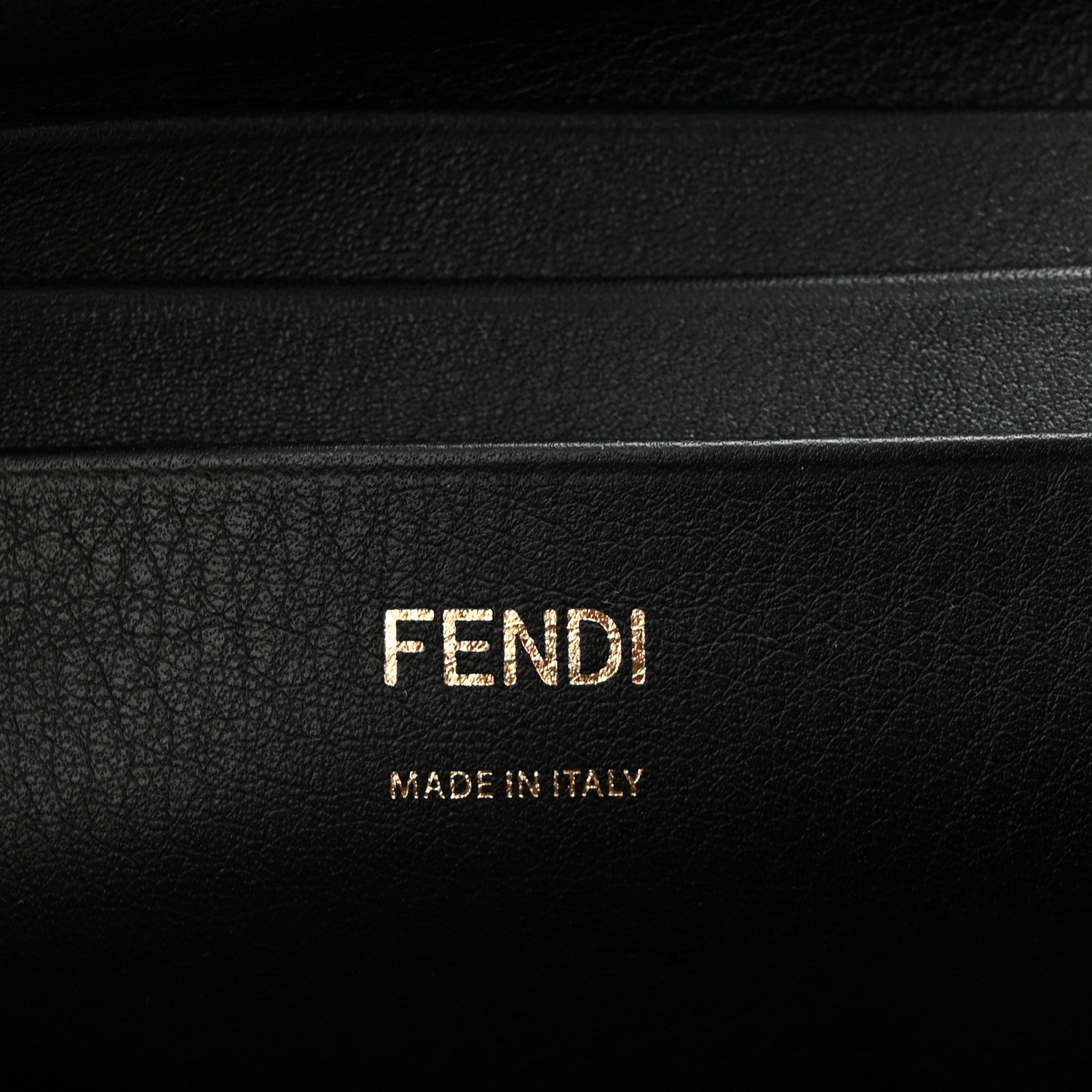 Fendi Shearling Vitello Dolce Macro FF 1974 Mini Baguette Tobacco Black 6 of 10