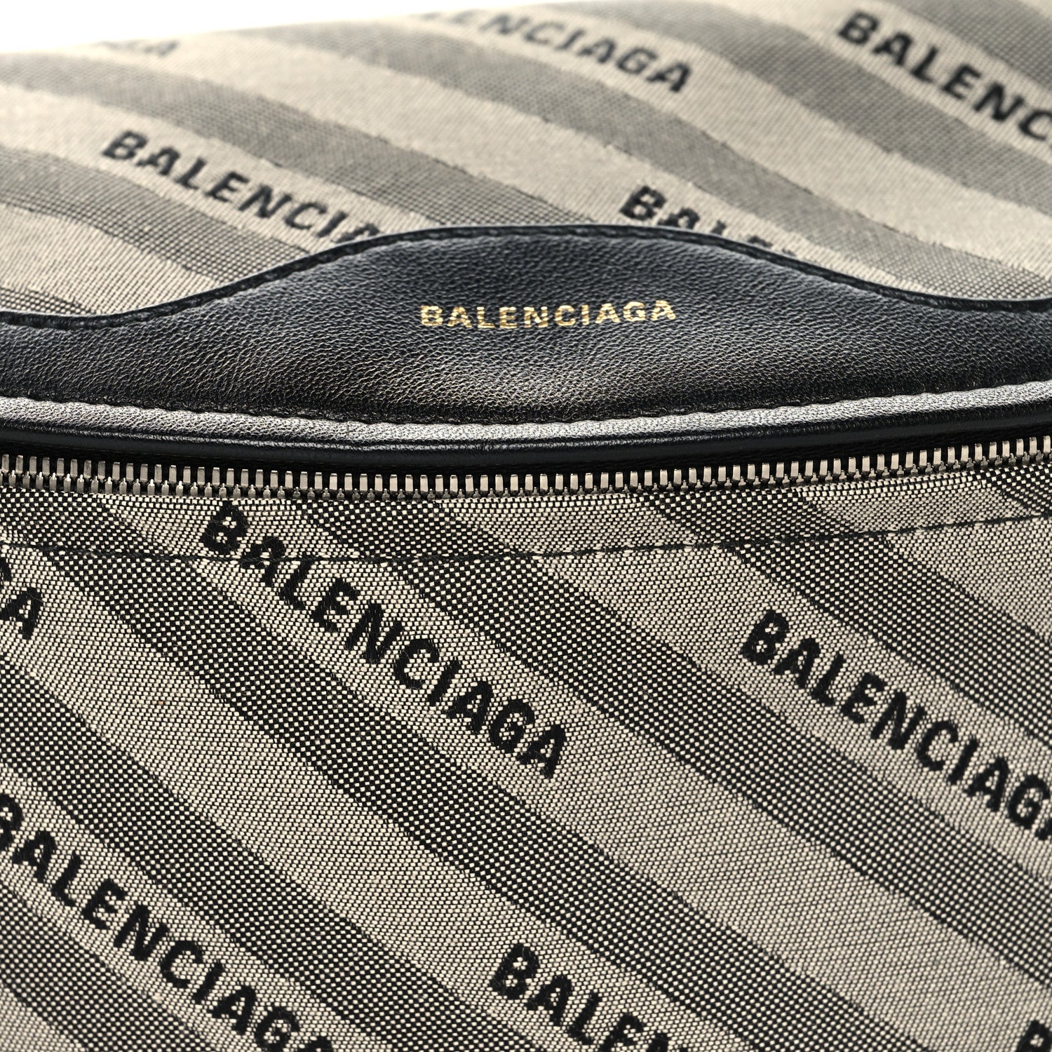 Balenciaga Canvas Jacquard Diagonal Allover Logo XS Souvenir Belt Bag Gris 8 of 11