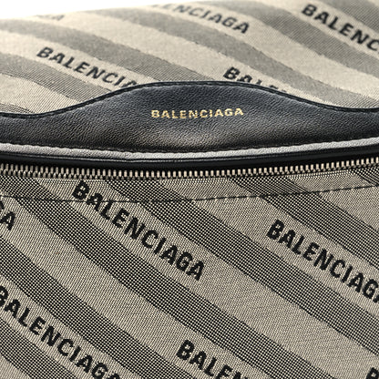 Balenciaga Canvas Jacquard Diagonal Allover Logo XS Souvenir Belt Bag Gris 8 of 11