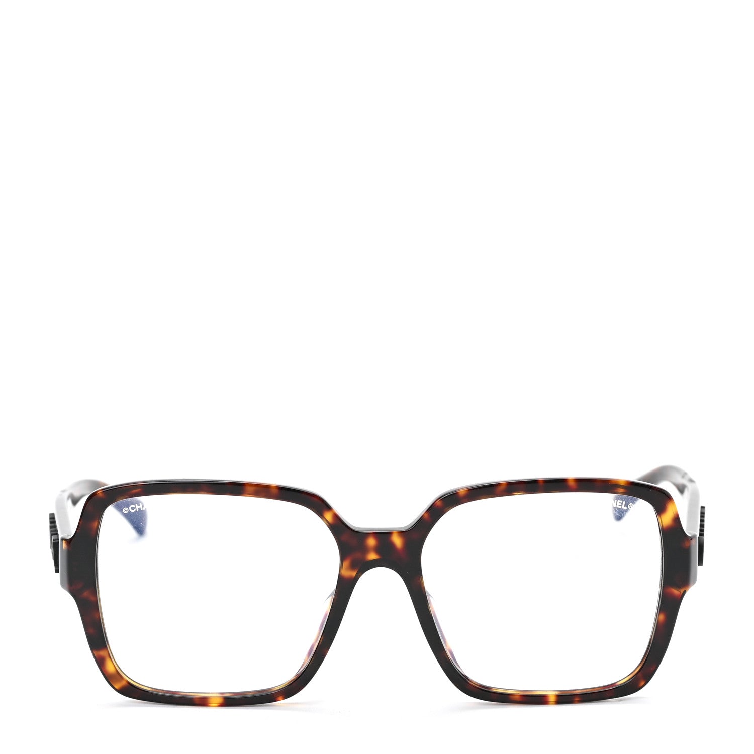 Chanel Acetate Square Eyeglasses 5408-A Tortoise 2 of 6