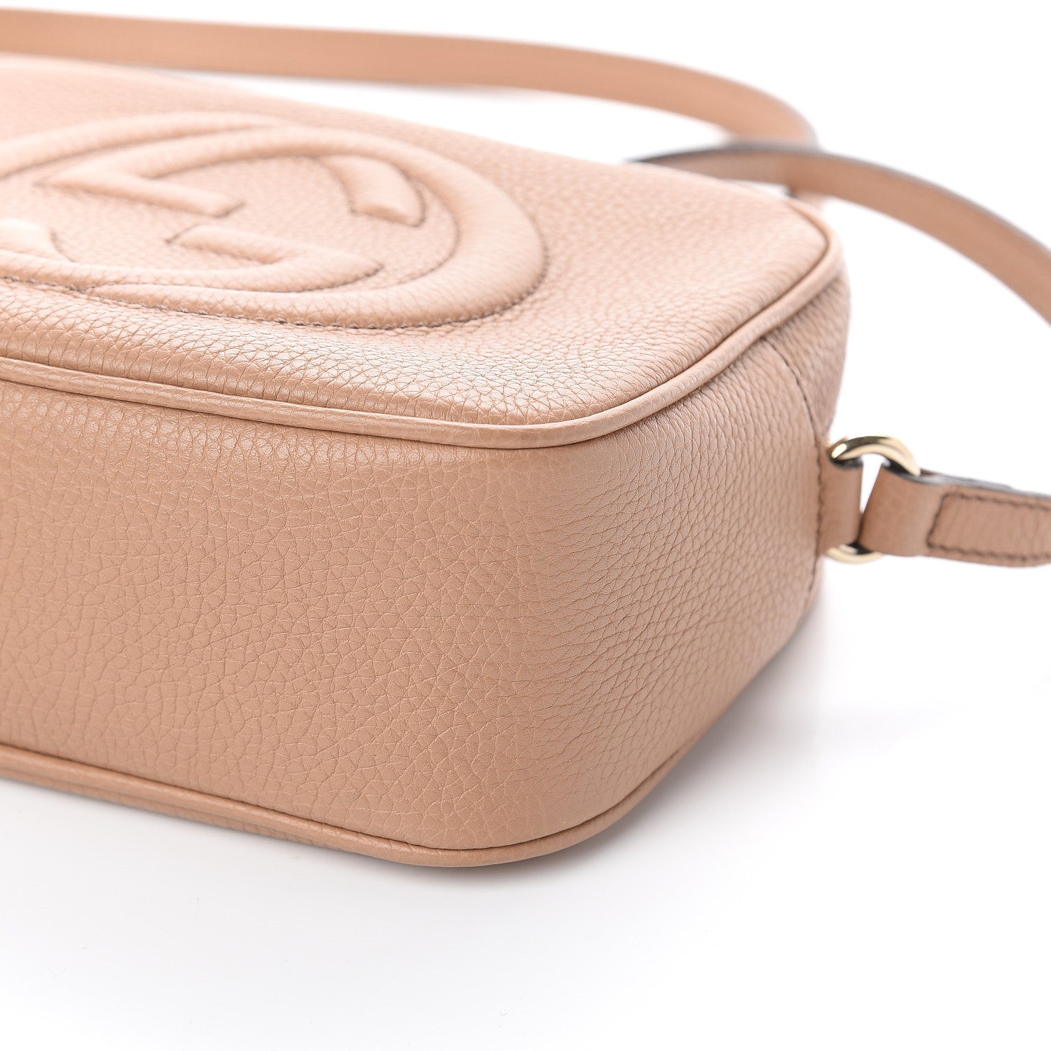 Gucci Pebbled Calfskin Small Soho Disco Bag Camelia 8 of 8
