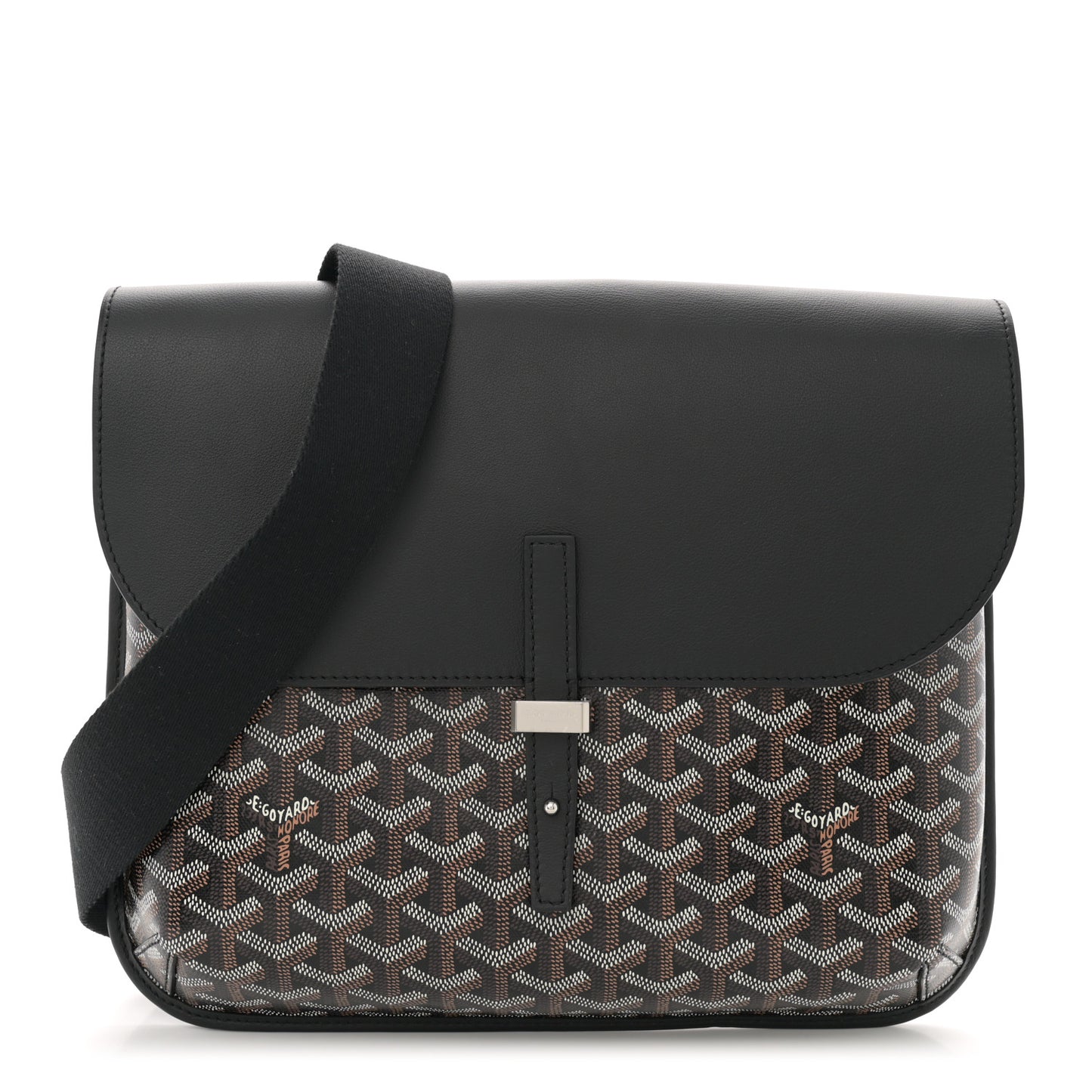 Goyardine Coursier Messenger Bag Black