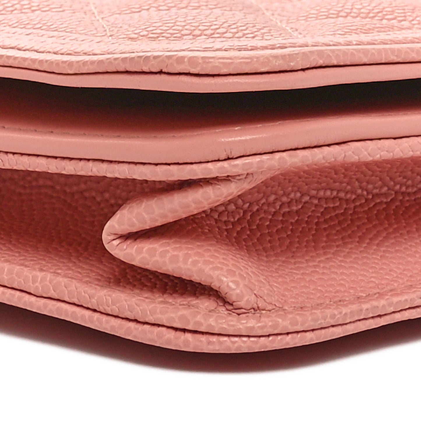 Caviar Quilted Boy Wallet On Chain WOC Pink