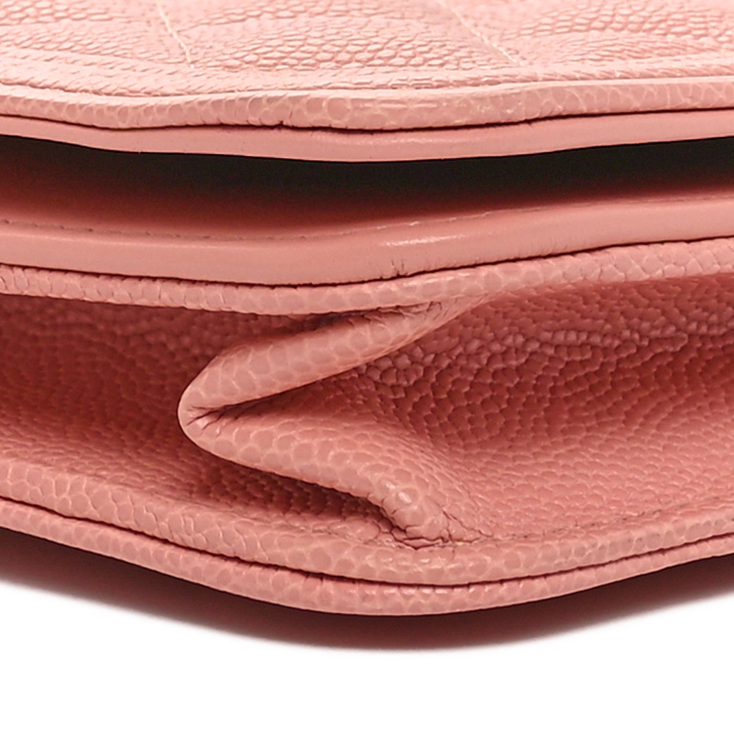Chanel Caviar Quilted Boy Wallet On Chain WOC Pink 9 of 10