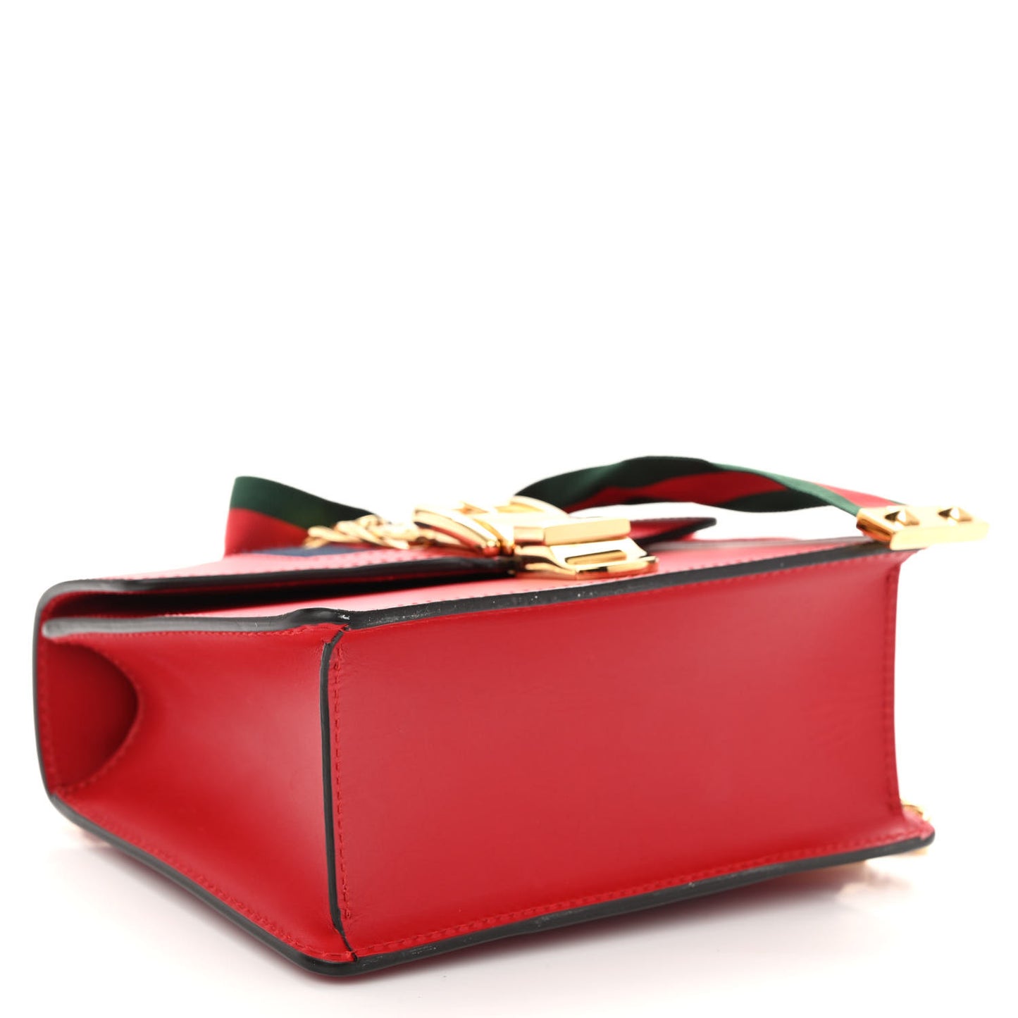 Calfskin Mini Sylvie Chain Shoulder Bag Hibiscus Red