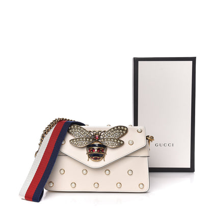 Gucci Nappa Pearl Studded Mini Queen Margaret Broadway Shoulder Bag Mystic White 11 of 11