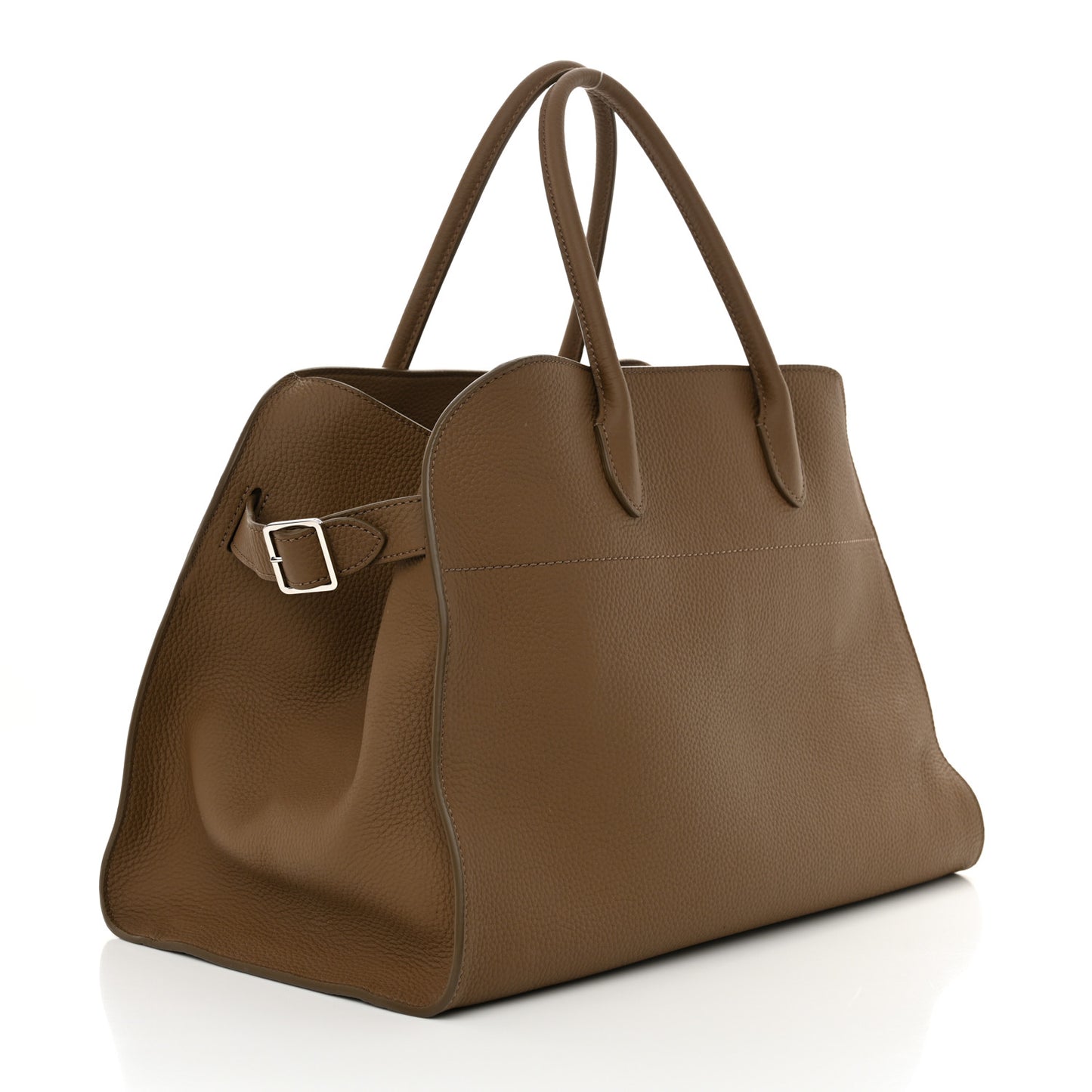 Matte Grained Calfskin Soft Margaux 15 Taupe