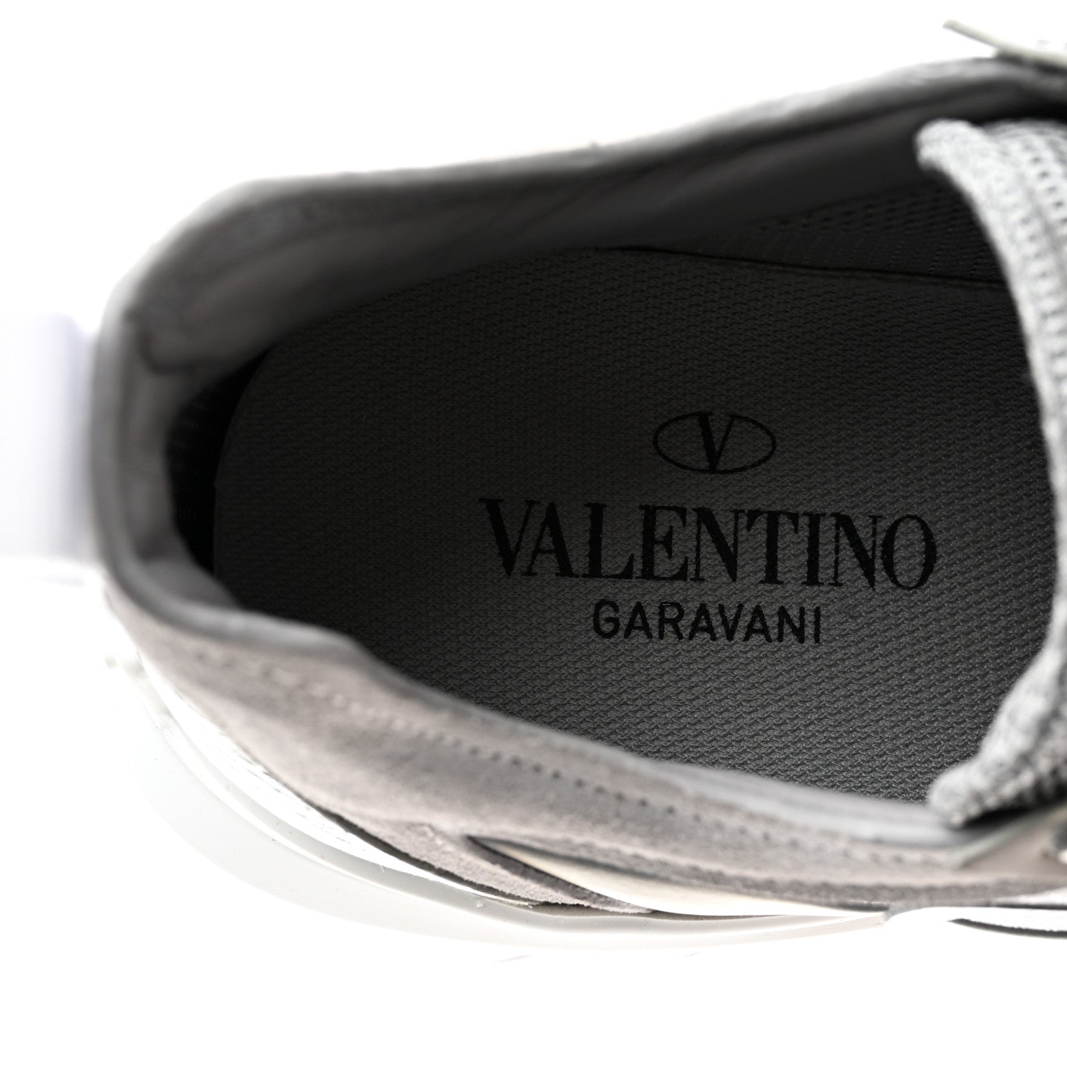 Valentino Garavani Suede Mesh Womens Shegoes Sneakers 38.5 Pastel Grey 7 of 11