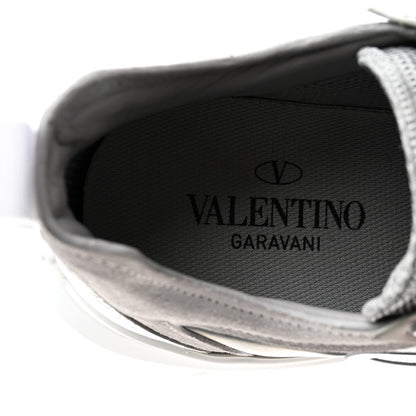 Valentino Garavani Suede Mesh Womens Shegoes Sneakers 38.5 Pastel Grey 7 of 11