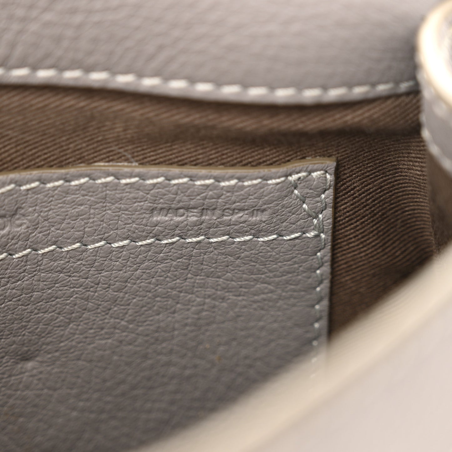 Calfskin Mini Marcie Round Crossbody Bag Cashmere Grey