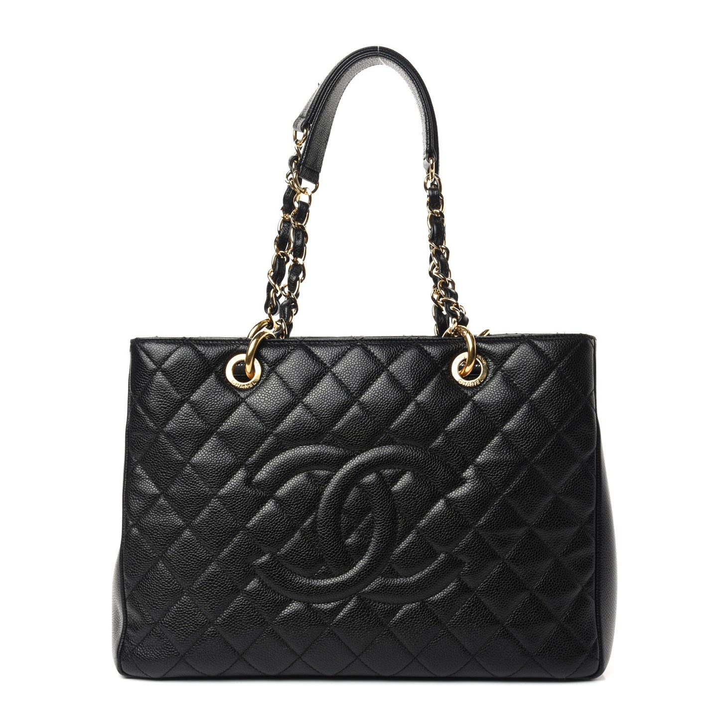 Caviar Quilted Grand Shopping Tote GST Black