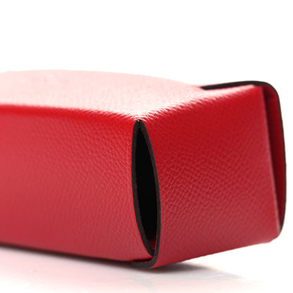 Hermes Grained Madame Calfskin Lipstick Case with Mirror Rouge Piment 10 of 10
