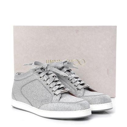 Jimmy Choo Glitter Miami Sneakers 38 Silver 11 of 11