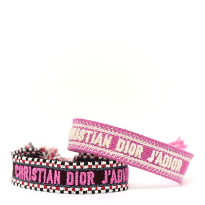 Christian Dior Woven Cotton J'Adior Friendship Bracelet Set Beige Multicolor 1 of 4