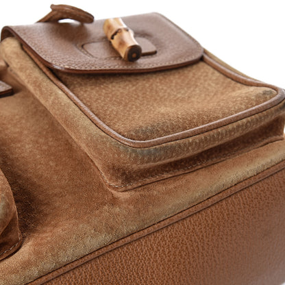 Gucci Suede Bamboo Backpack Beige 9 of 14