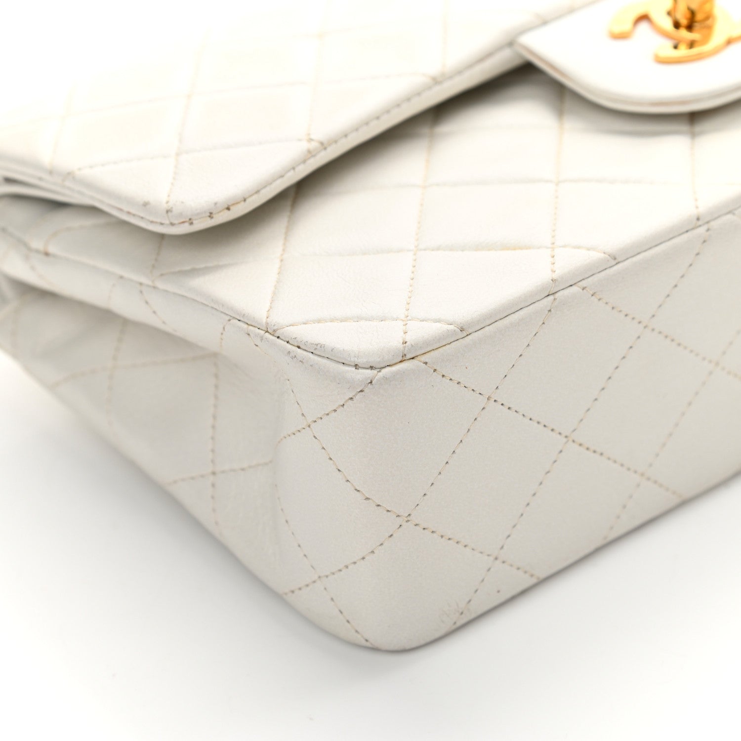 Chanel Lambskin Quilted Small Double Flap White 10 of 25