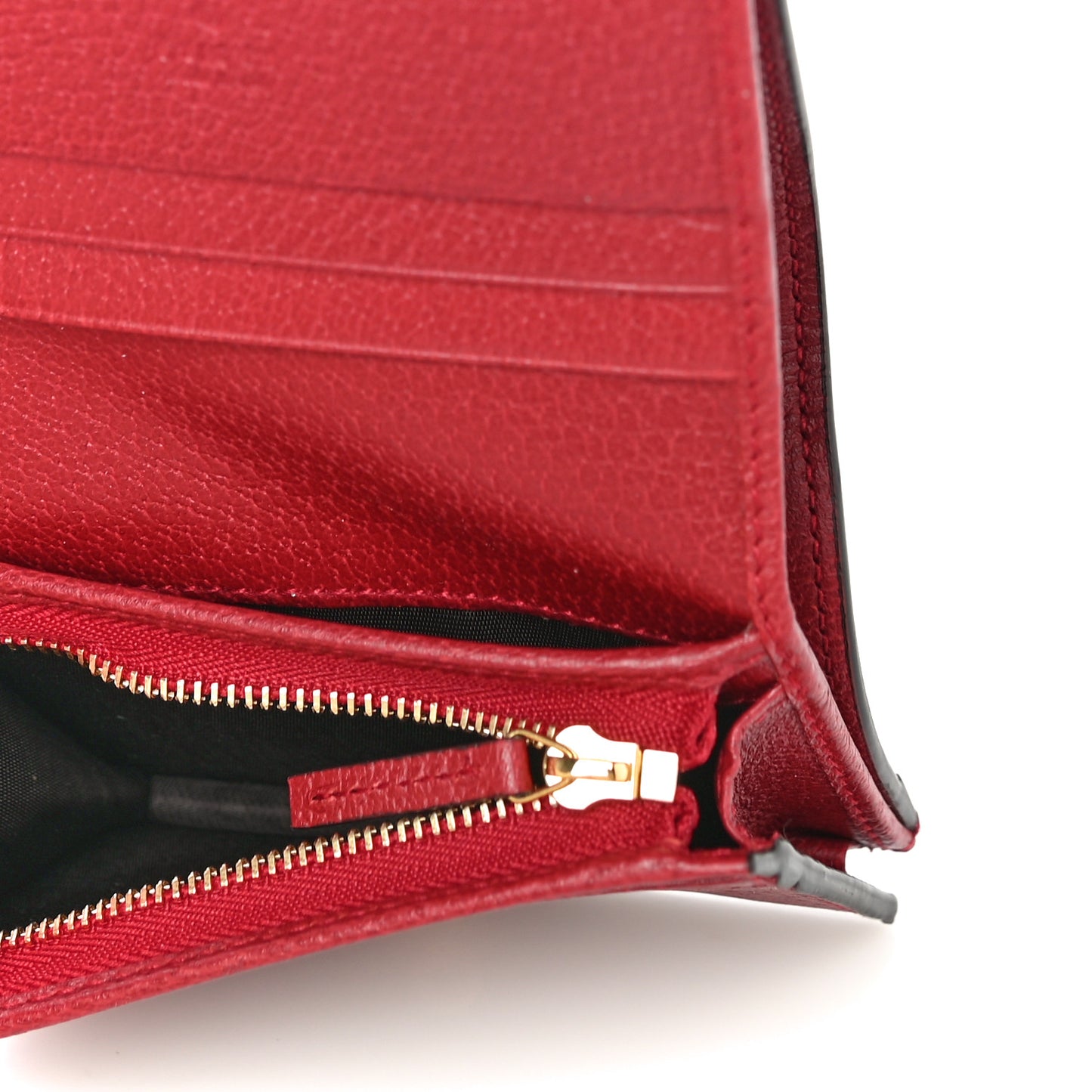 GG Supreme Monogram Flora Web Ophidia Card Case Red