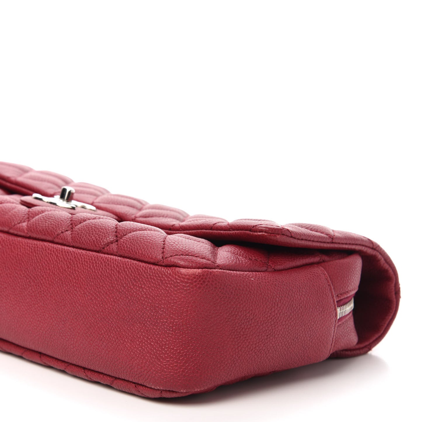 Caviar Quilted Jumbo Easy Flap Dark Pink