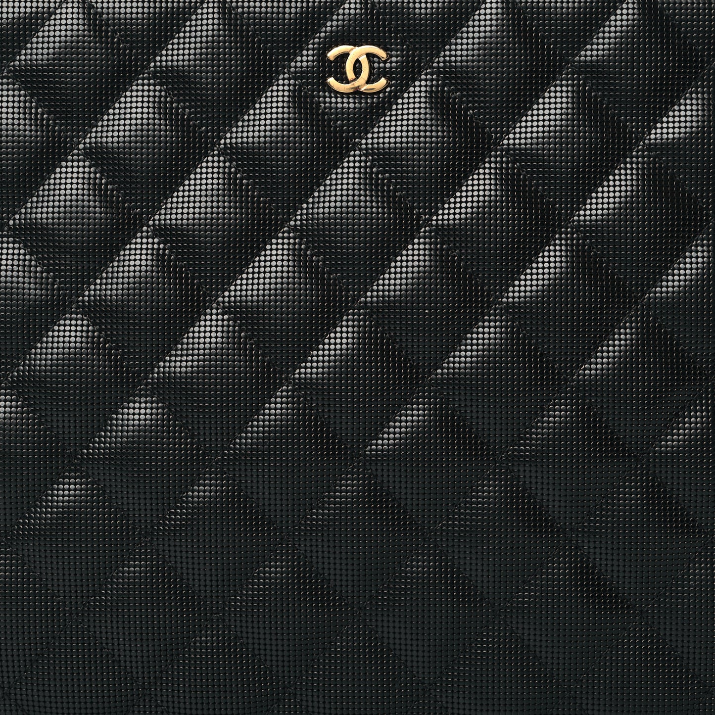 Calfskin Quilted Pixel Effect Medium Cosmetic Case Black