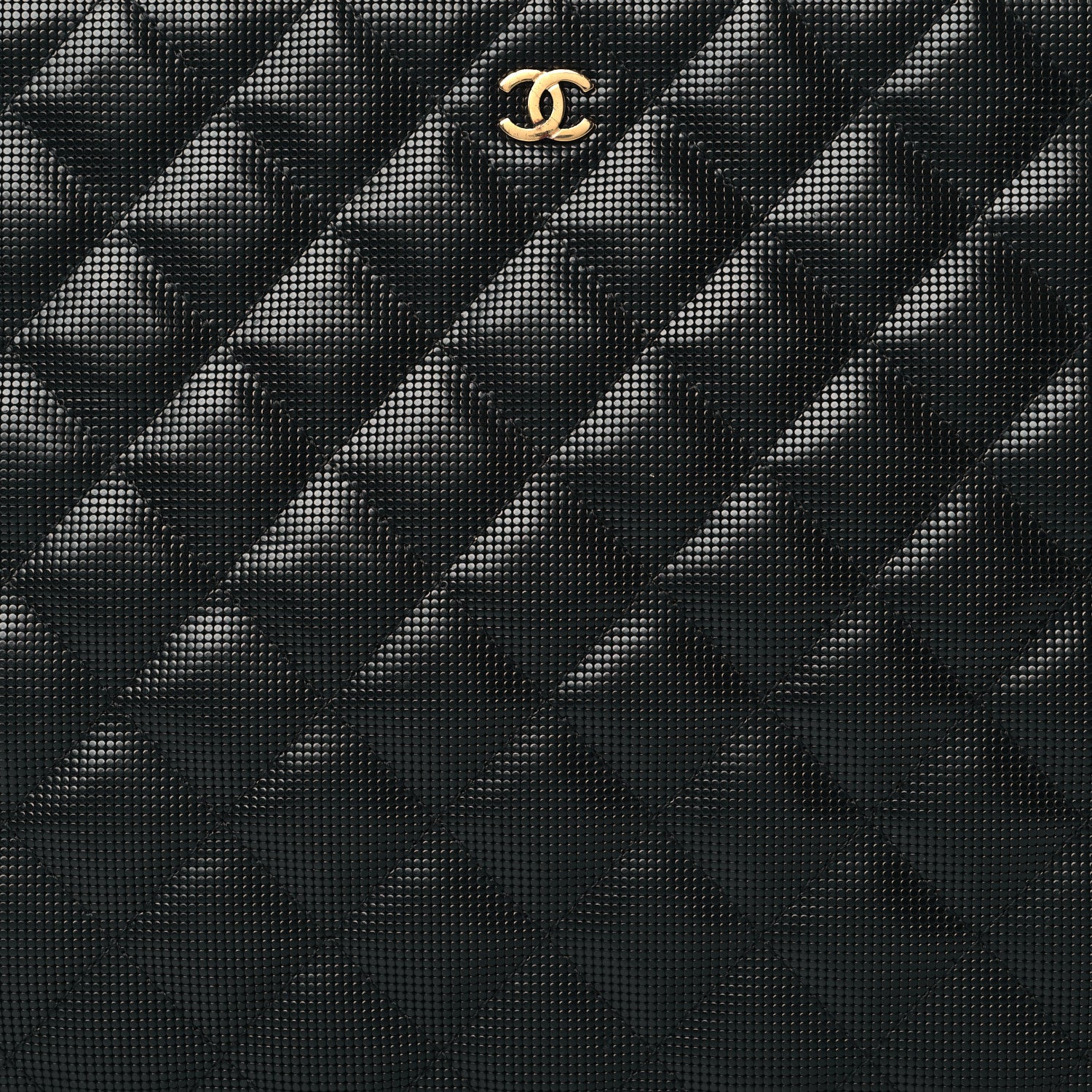 Chanel Calfskin Quilted Pixel Effect Medium Cosmetic Case Black 8 of 10