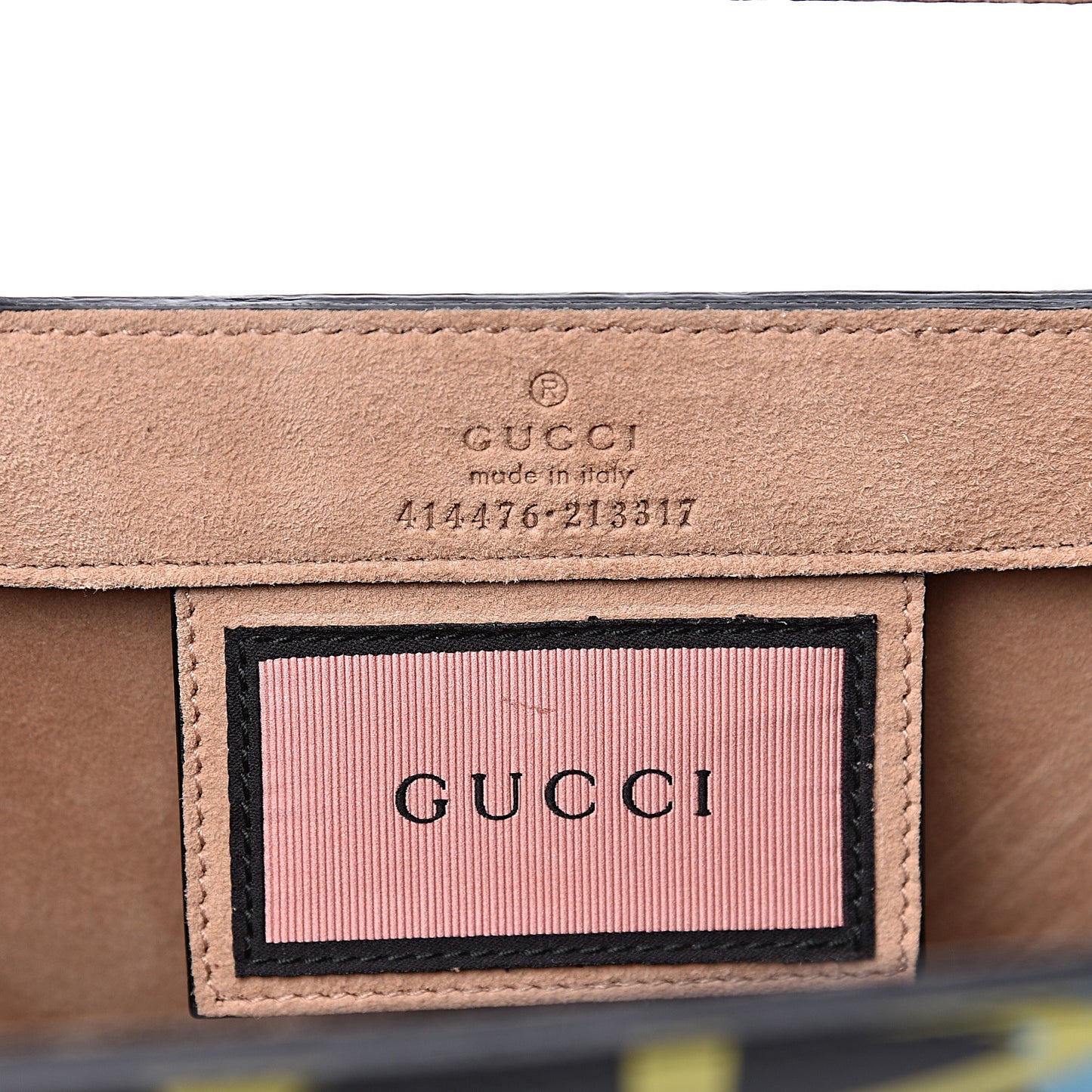 Calfskin GucciGhost Medium XL Tote Black New Acquamarine