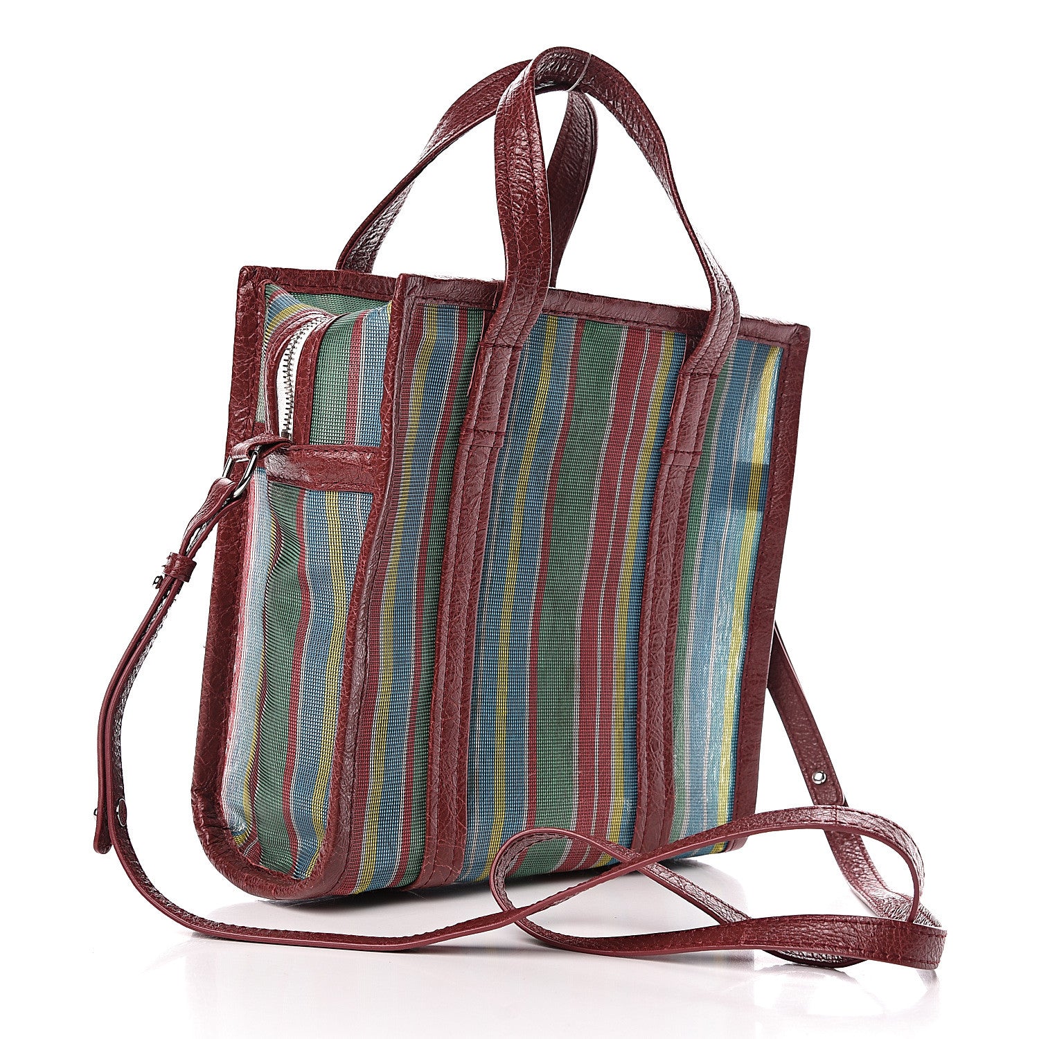 Balenciaga Mesh Agneau Arena XS Bazar Shopper Tote Green Multicolor 3 of 11