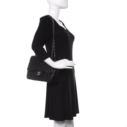 Chanel Caviar Quilted Jumbo Single Flap Black 2 of 11