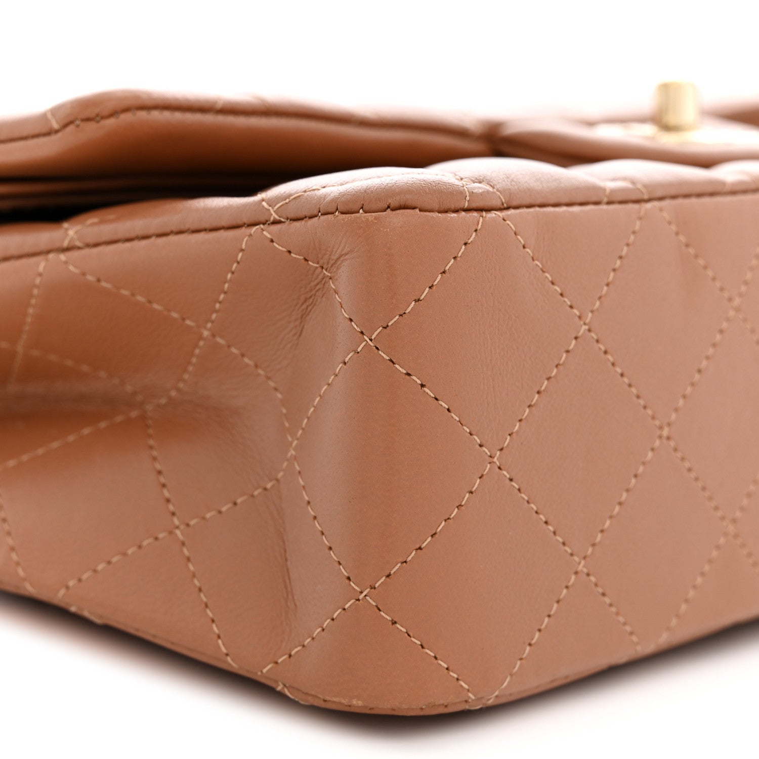 Chanel Lambskin Quilted Medium Double Flap Brown 8 of 10