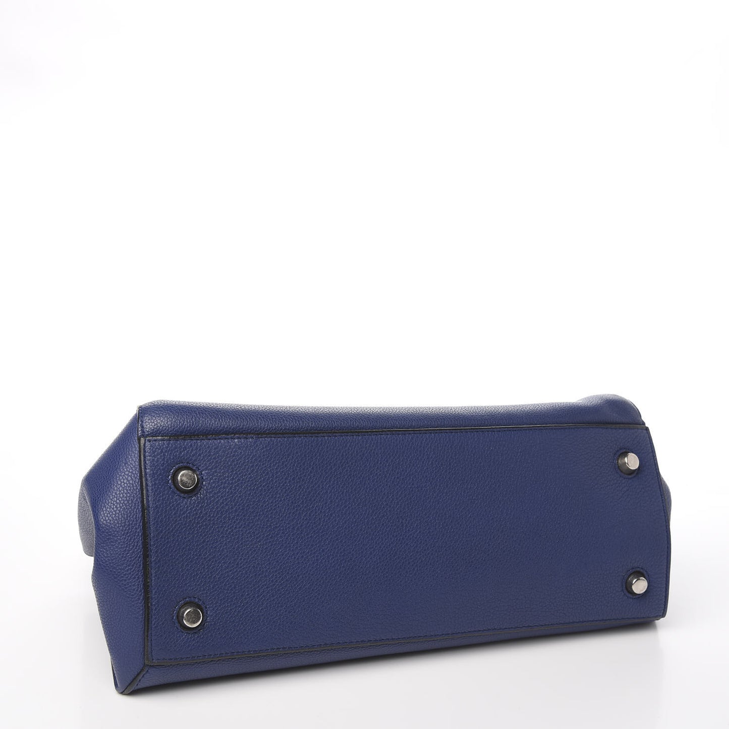 Drummed Calfskin Small Edge Shoulder Bag Indigo