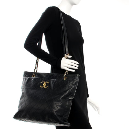 Chanel Lambskin Tote Black 2 of 12
