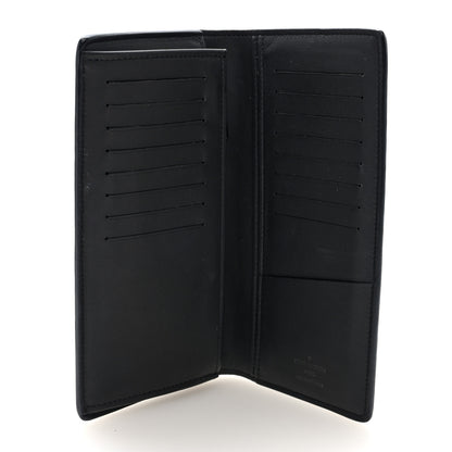 Louis Vuitton Calfskin Monogram Shadow Brazza Wallet Black 5 of 6