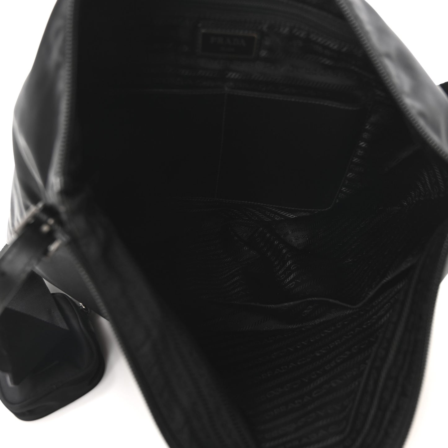 Re-Nylon Tessuto Large Shoulder Bag Black