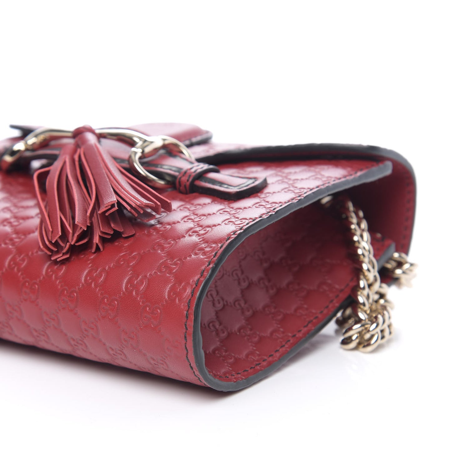 Soft Microguccissima Mini Emily Chain Shoulder Bag Rosso