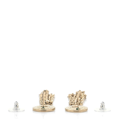 Chanel CC Chain Drop Earrings Light Gold 3 of 4
