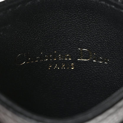 Christian Dior Supple Calfskin Cannage Caro Freesia Card Holder Black 6 of 9