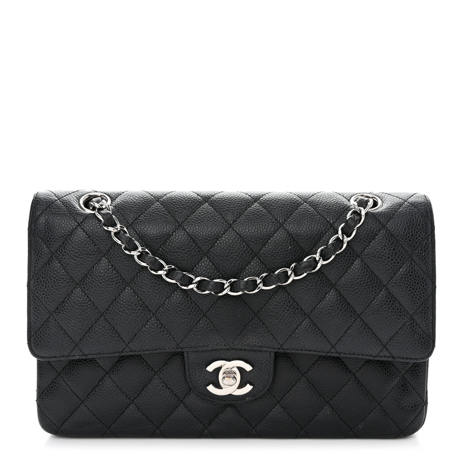 Chanel Caviar Quilted Medium Double Flap Black 1 of 14