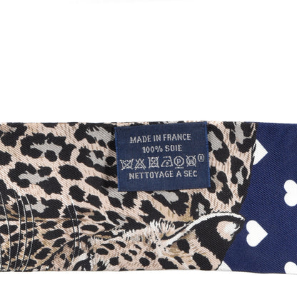 Hermes Silk Jungle Love Twilly Marine Rouge Brun 4 of 4