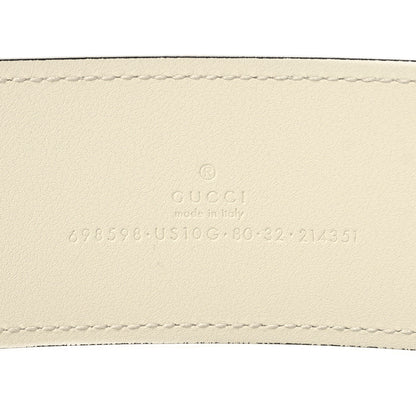 Gucci Calfskin Blondie Wide Belt 80 32 Mystic White 5 of 5