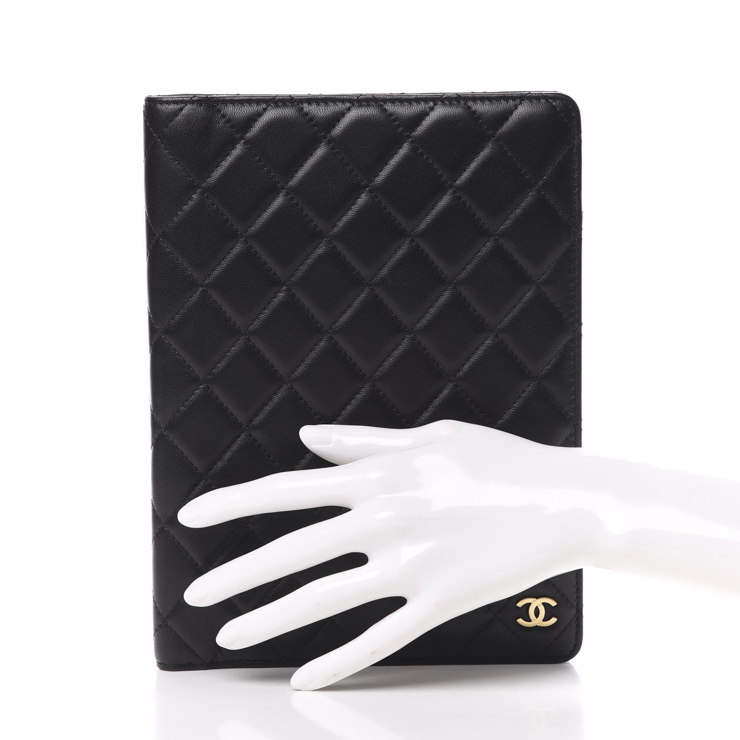 Chanel Lambskin Quilted Large Agenda Cover Black 2 of 11